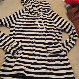 Jcrew French terry striped hoodie